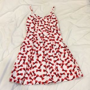 Pin-up style Red Bow Dress